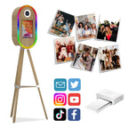 Wooden iPad Photo Booth with DSLR Camera Support – Selfie Photo Booth Machine for Parties & Events