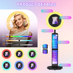 Portable iPad Photo Booth with Screen & Ring Light – Stylish Selfie Booth Enclosure for Weddings, Parties & Events