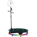 80CM 360 Video Booth for Events & Weddings – 3-4 Person Rotating Selfie Platform Camera Booth