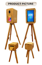 iPad Photo Booth Stand – Portable Wooden Vintage Photo Booth Kiosk for Weddings, Events & Rental Business