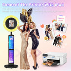 Portable iPad Photo Booth with Screen & Ring Light – Stylish Selfie Booth Enclosure for Weddings, Parties & Events