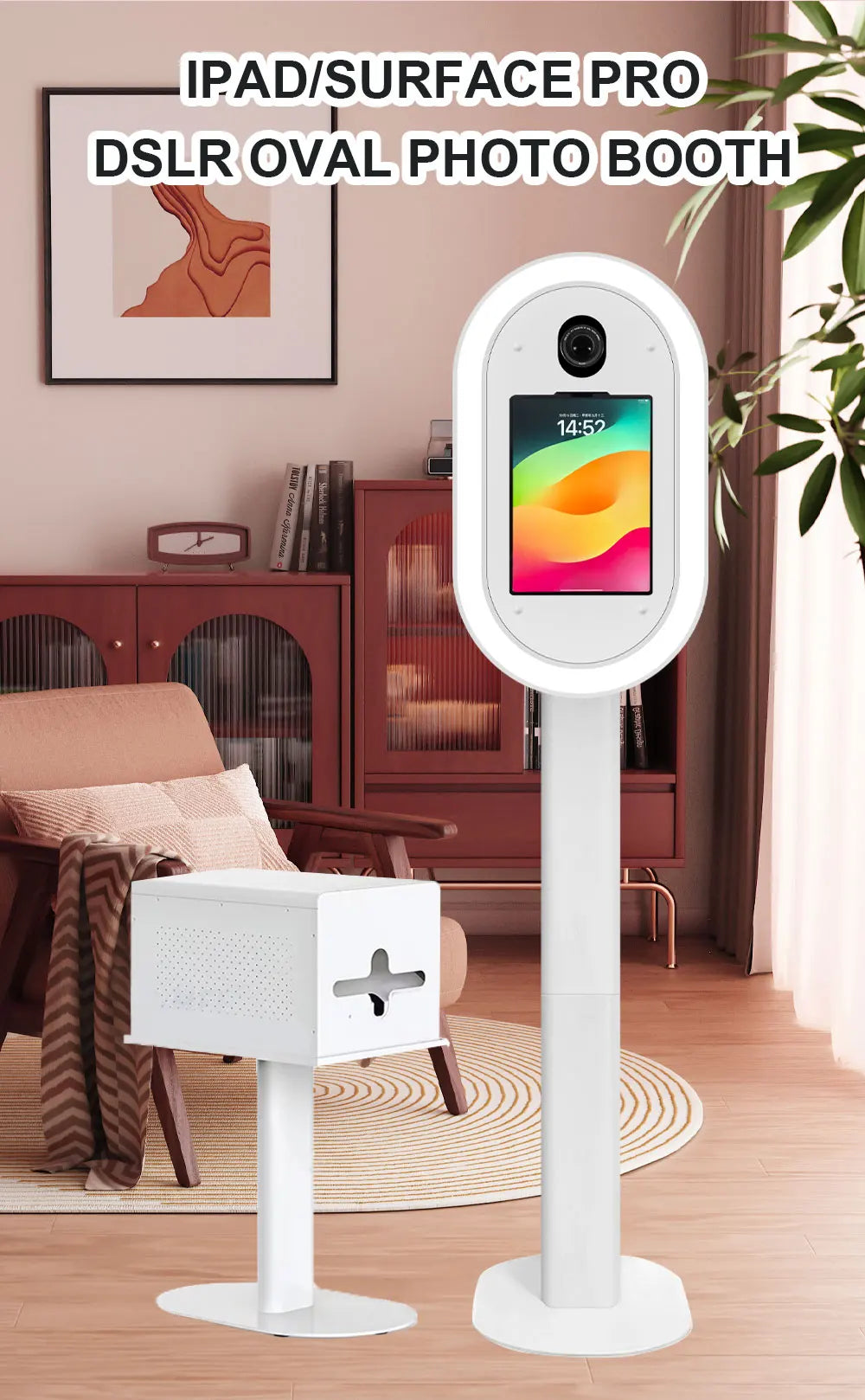 iPad Photo Booth with Ring Light for Weddings & Events – Portable Advertising & Event Photo Booth Equipment