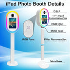 iPad Photo Booth with Ring Light for Weddings & Events – Portable Advertising & Event Photo Booth Equipment