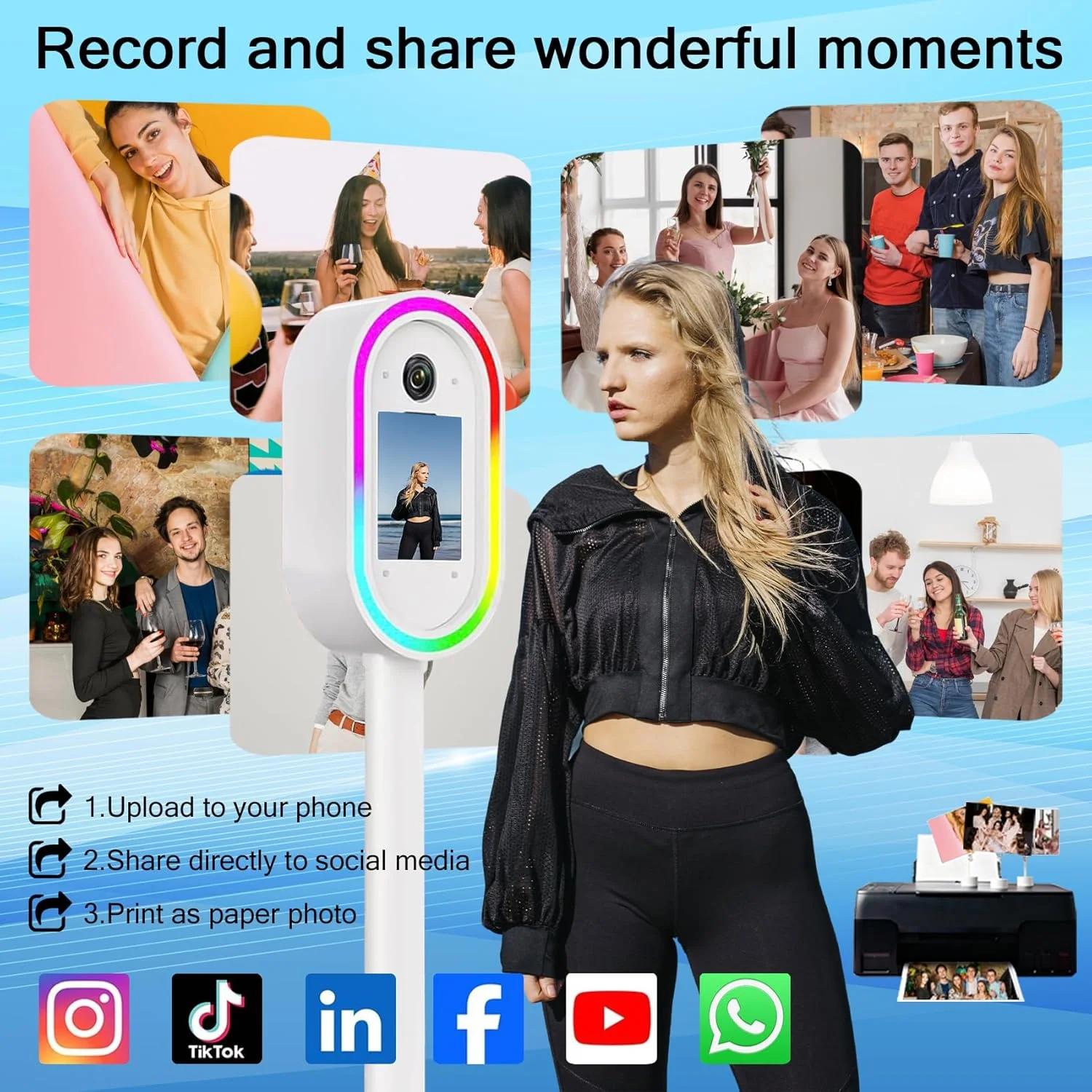 iPad Photo Booth with Ring Light for Weddings & Events – Portable Advertising & Event Photo Booth Equipment